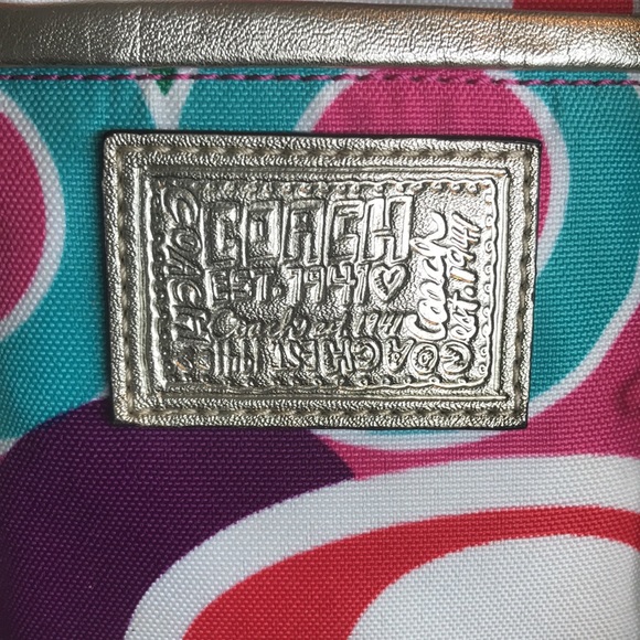 Optic Art Coach shoulder bag and satchel! This bag is in GUC except for handles - Picture 11 of 15